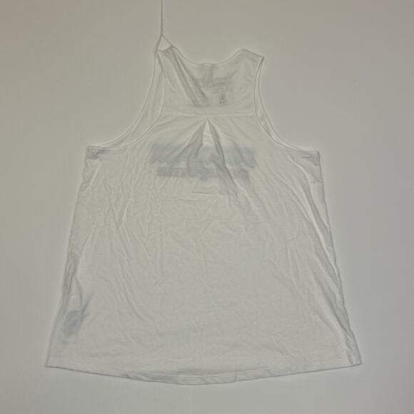 Patagonia Women’s Small Pastel P-6 Logo Organic Cotton High Neck Tank Top White - Picture 11 of 14
